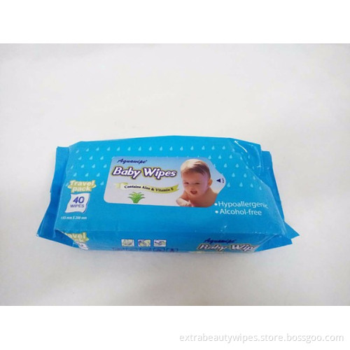 Nonwoven Wipes in Travel Pack Wet Baby Wipes